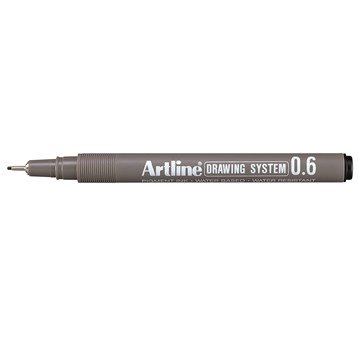 Fineliner Artline Drawing System 0.6 svart