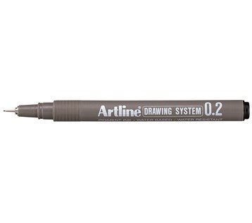 Fineliner Artline Drawing System 0.2 Svart
