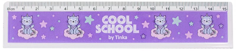 Linjal 15cm Katt Tinka Cool School