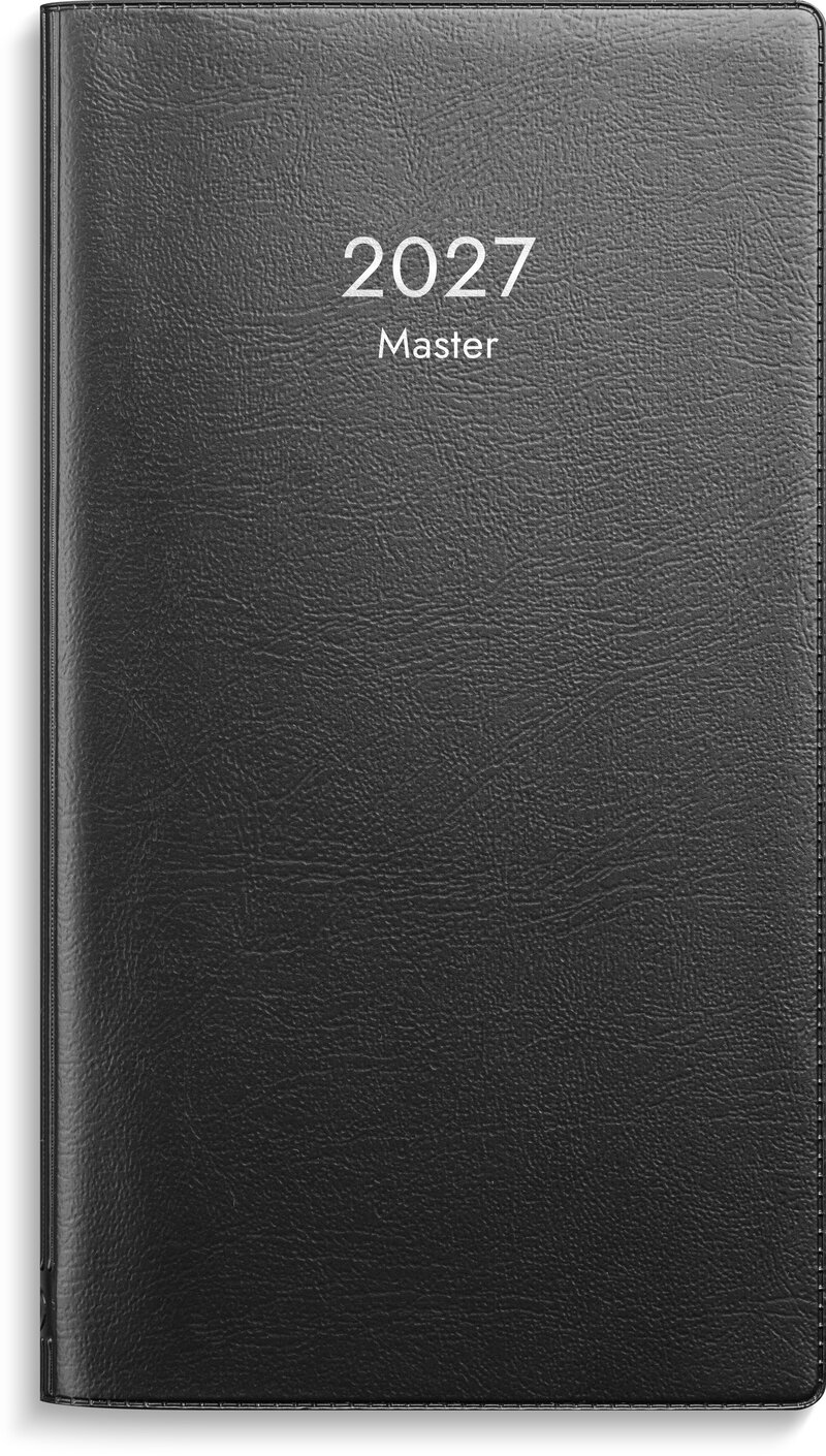 Kalender 2027 Master svart plast