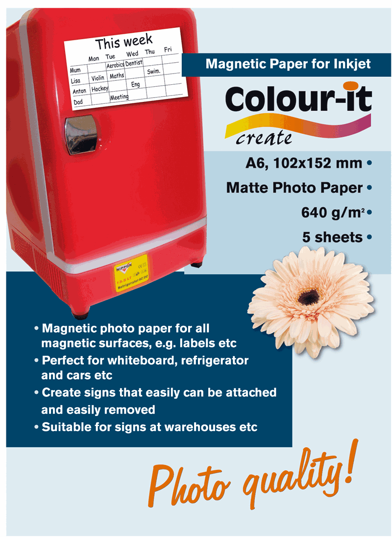 Magnetiskt fotopapper A6 5/FP
