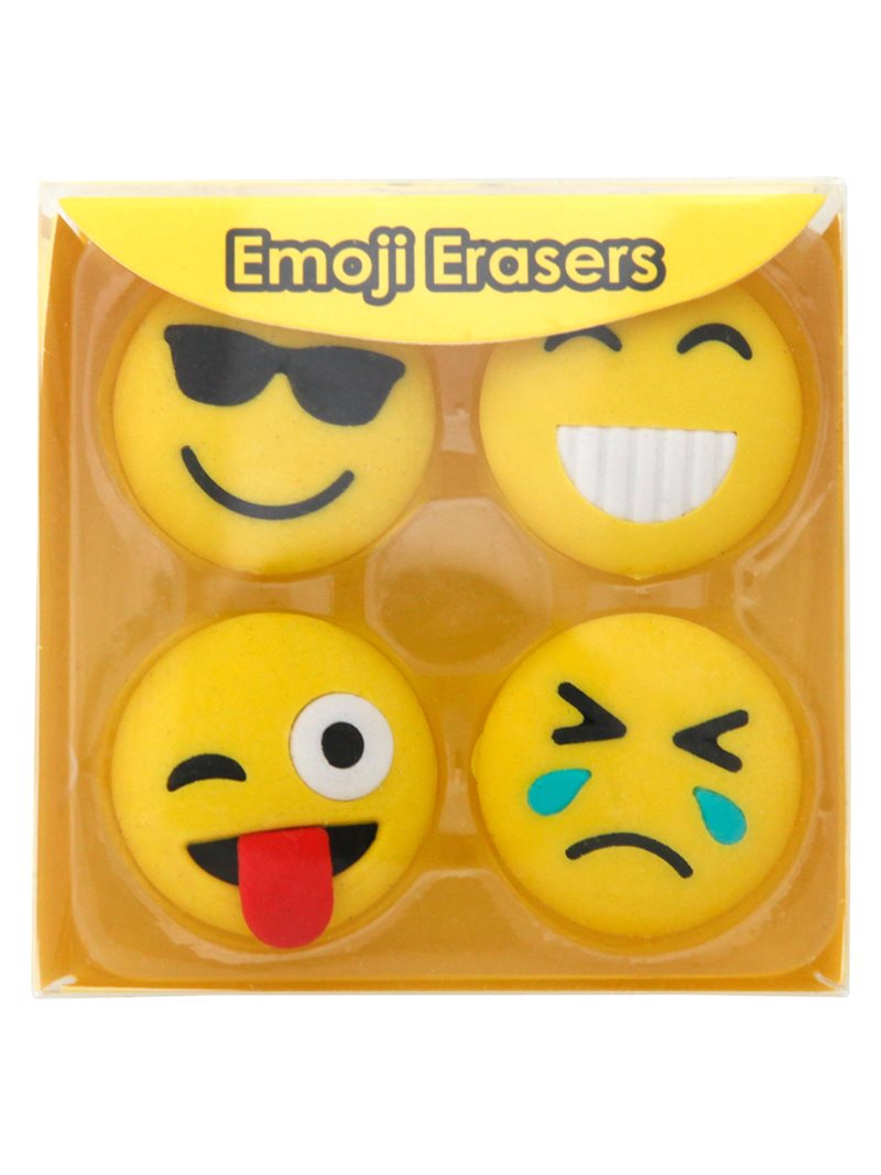 Radergummi Emojis 4/set