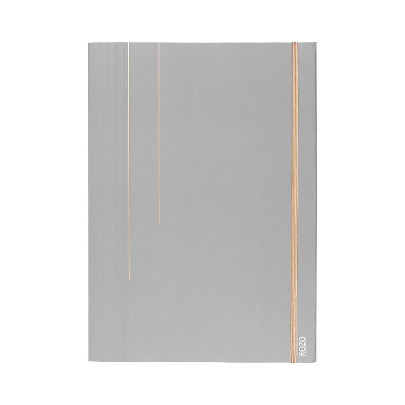 KOZO 3 Flap Folder A4, Grey