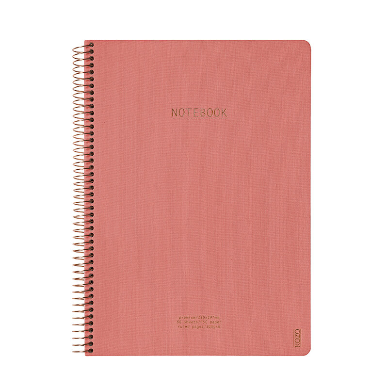 KOZO Notebook A4 Prem, Coral