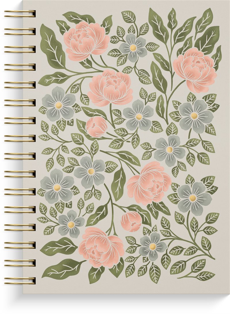 Anteckningsbok - Notebook - A5 Flower Dreams