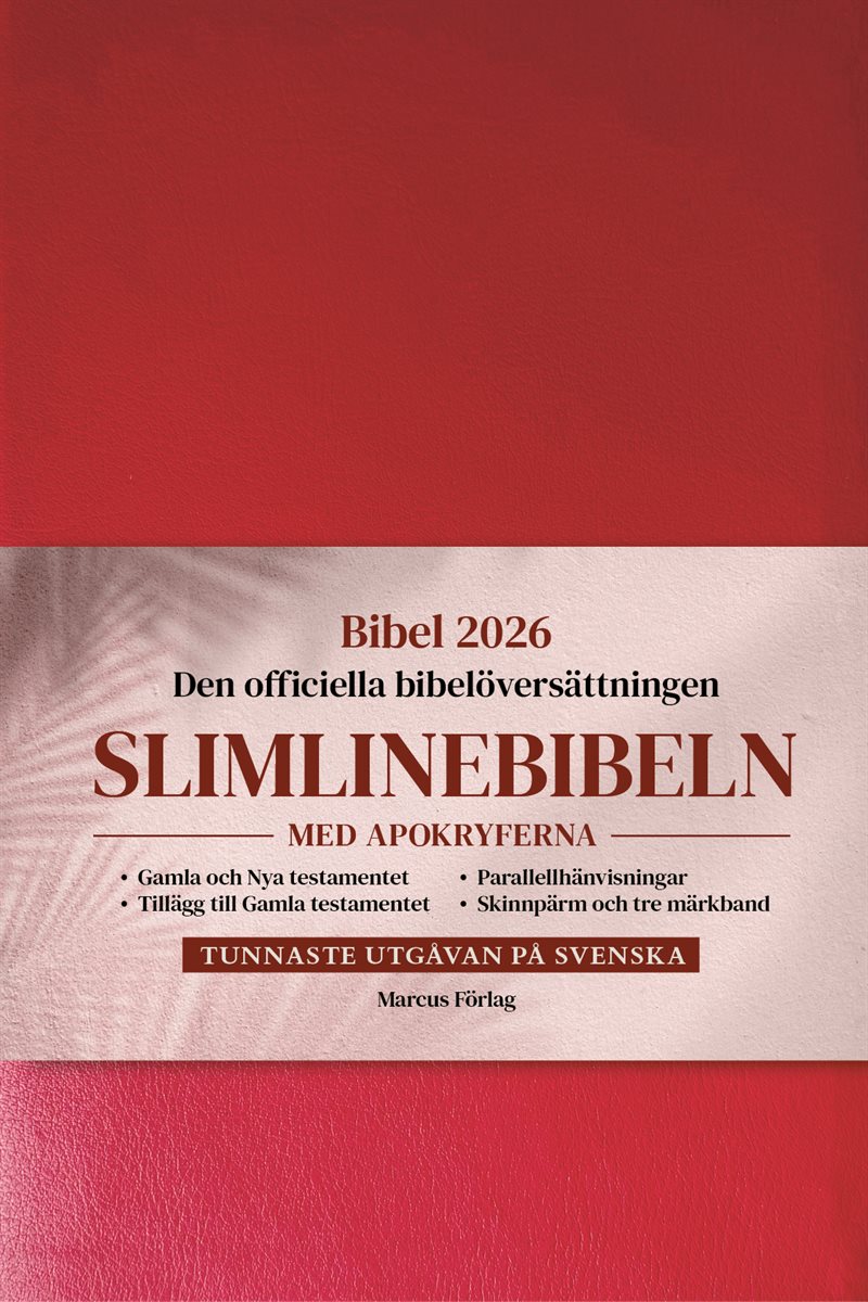 Slimlinebibeln med apokryferna: Bibel 2026 röd – med parallellhänvisningar