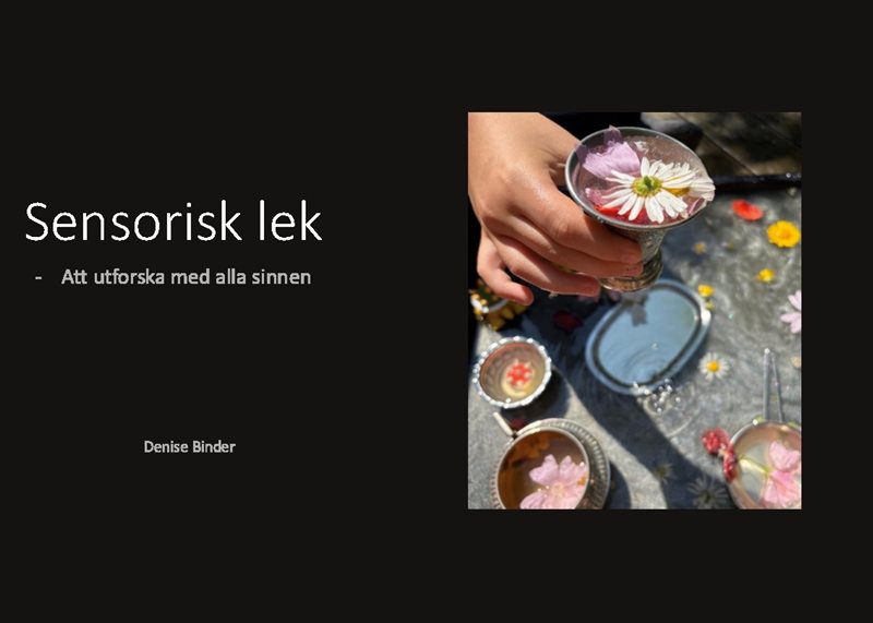 Sensorisk lek : Att utforska med alla sinnen