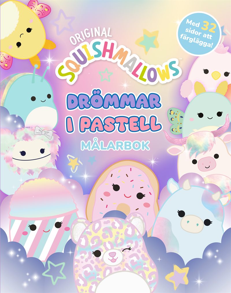 Squishmallows : Drömmar i pastell målarbok