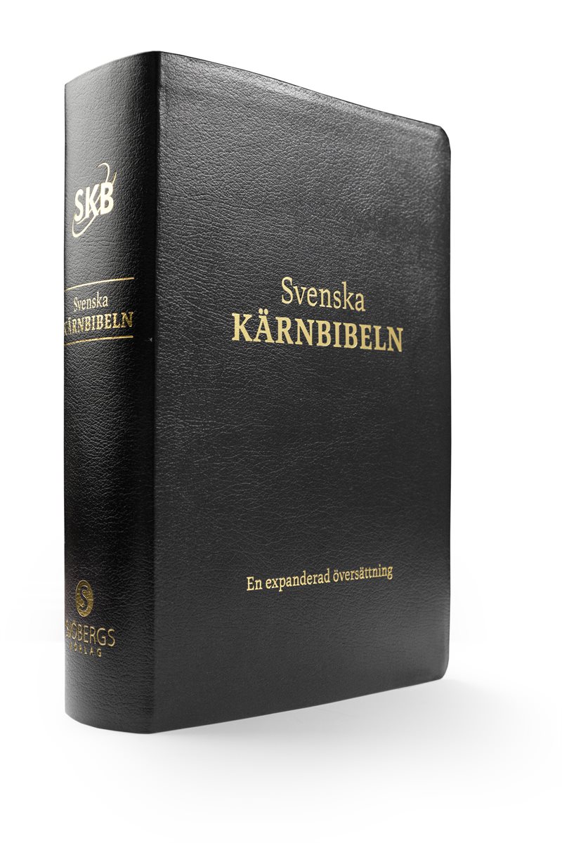 Svenska Kärnbibeln - helbibel, svart cabraskinn
