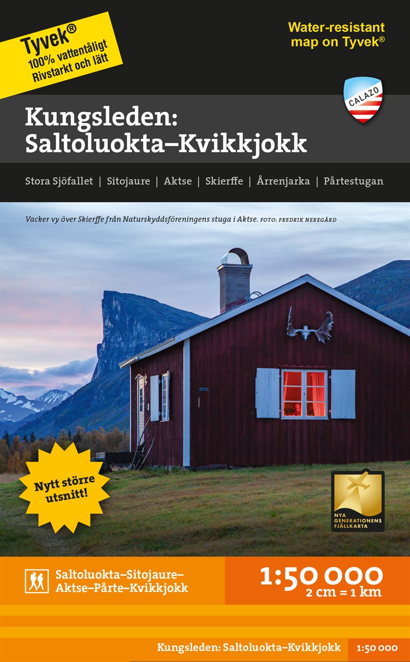 Kungsleden: Saltoluokta - Kvikkjokk 1:50.000