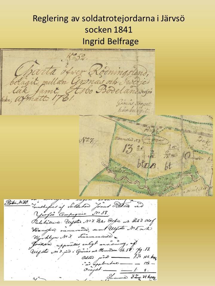 Reglering av soldatrotejordarna i Järvsösocken 1841