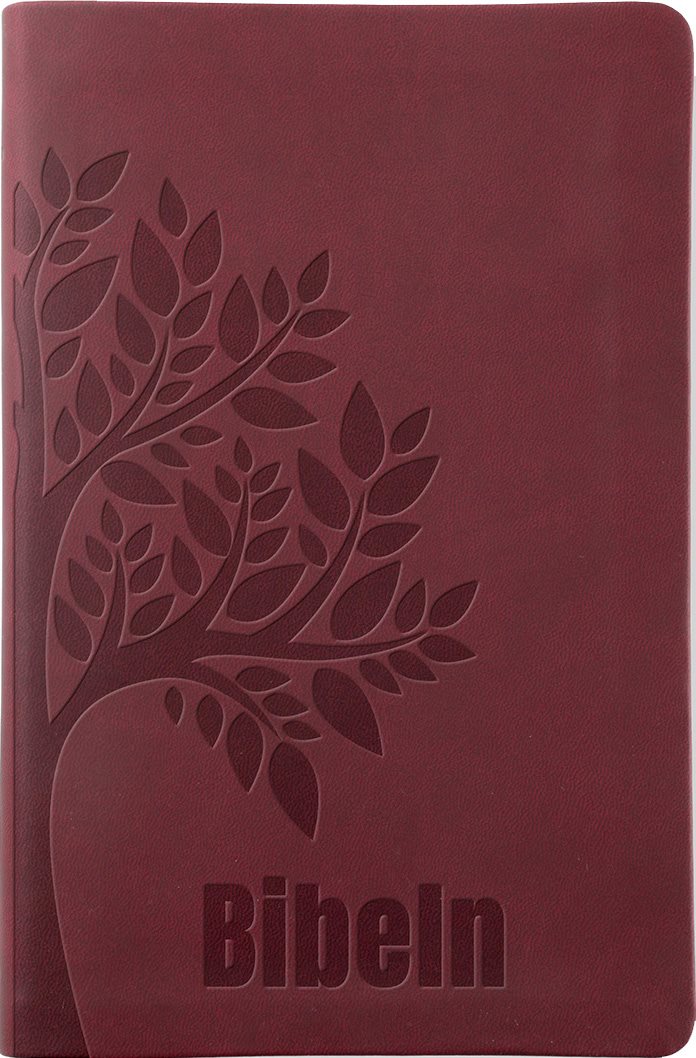 Bibel 2026 Slimline - Konstskinn röd