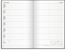 Kontorskalender 2027 svart konstläder