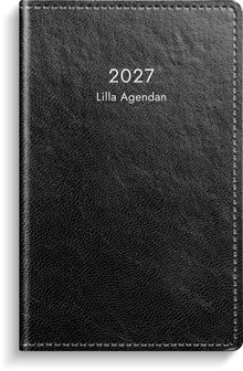 Lilla Agendan 2027 svart konstläder