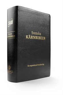 Svenska Kärnbibeln - helbibel, svart cabraskinn